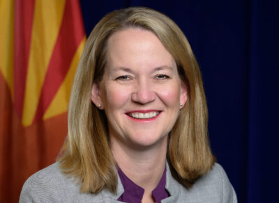 Phoenix, AZ - March 27, 2023: Arizona Attorney General Kris Mayes smiles for a photo. (Photo by Jennifer Stewart)